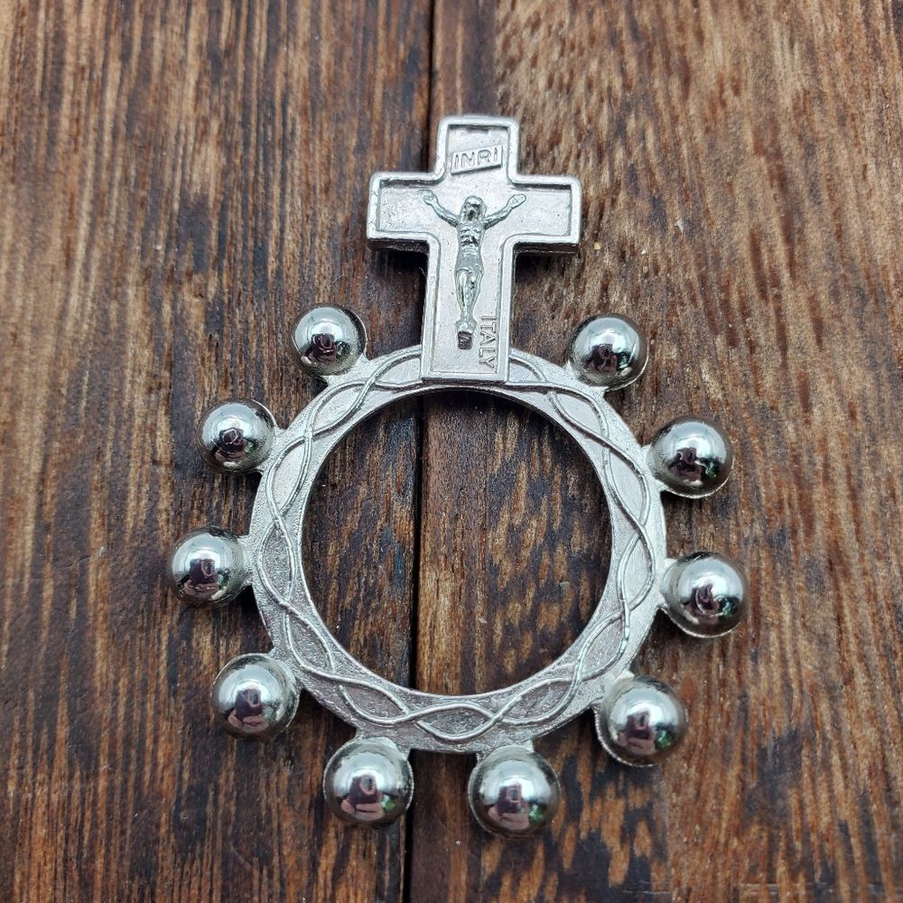 Rosary cross wreath‎ necklace pendant